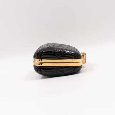 Motard Minaudiere Clutch Bag Black Vernis Leather