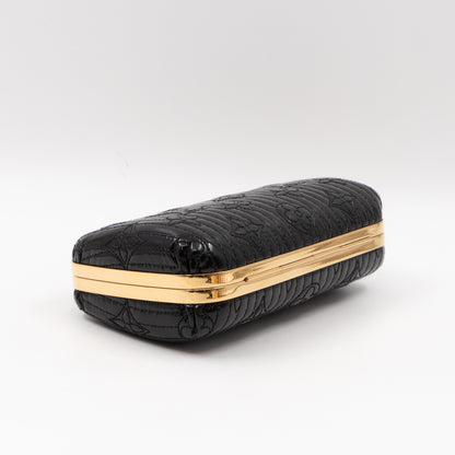 Motard Minaudiere Clutch Bag Black Vernis Leather