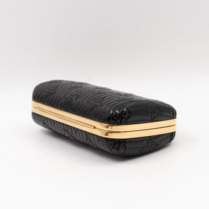 Motard Minaudiere Clutch Bag Black Vernis Leather