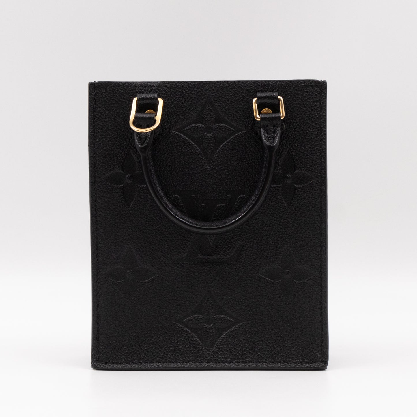 Petit Sac Plat Black Monogram Empreinte Leather