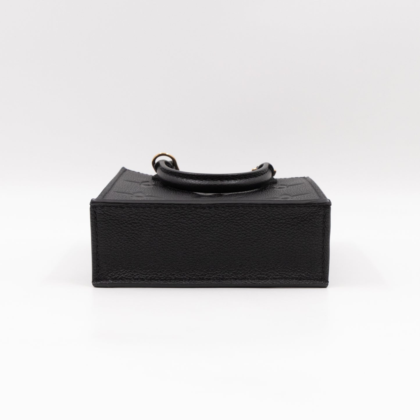 Petit Sac Plat Black Monogram Empreinte Leather