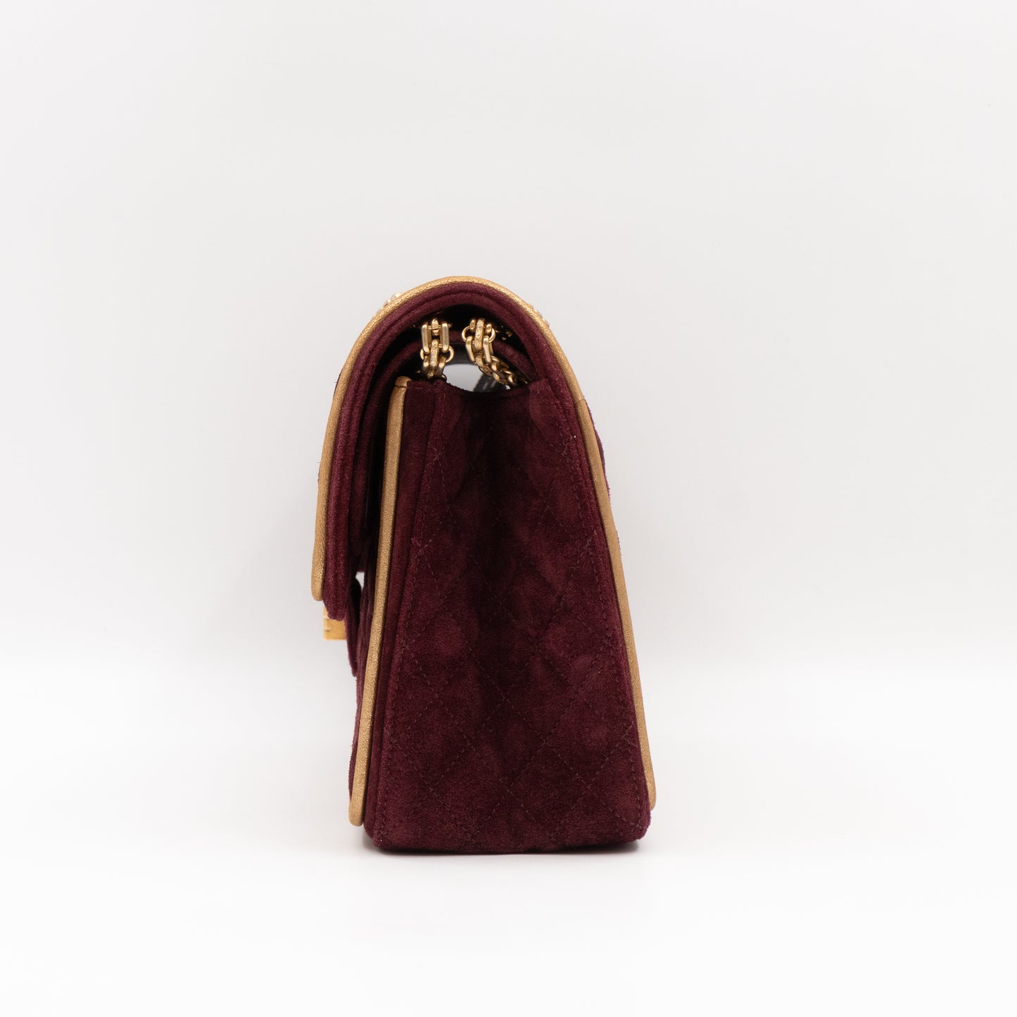 2.55 Reissue 226 Double Flap Burgundy Suede