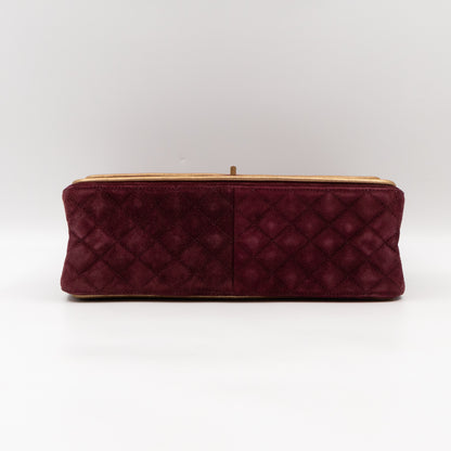 2.55 Reissue 226 Double Flap Burgundy Suede