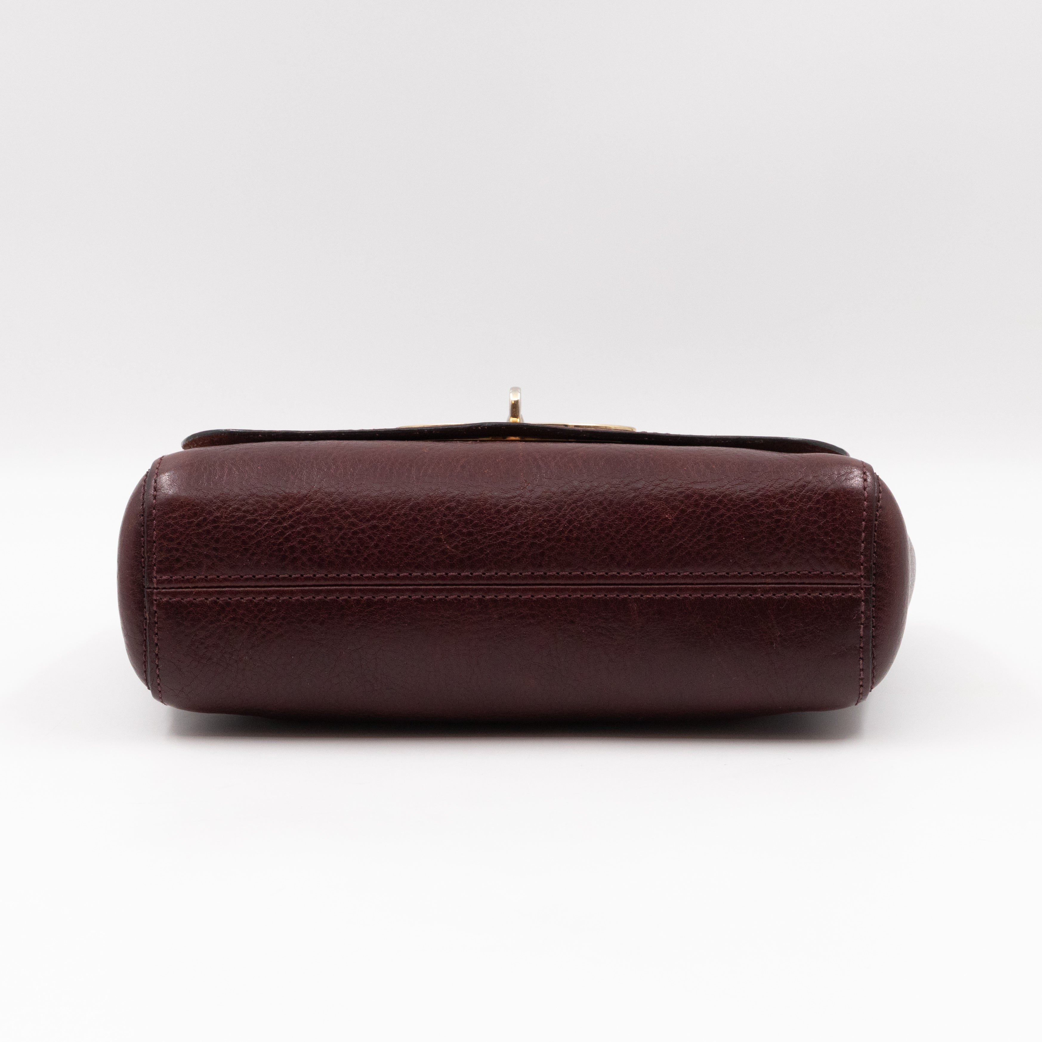 Lily Small Burgundy Leather Gold