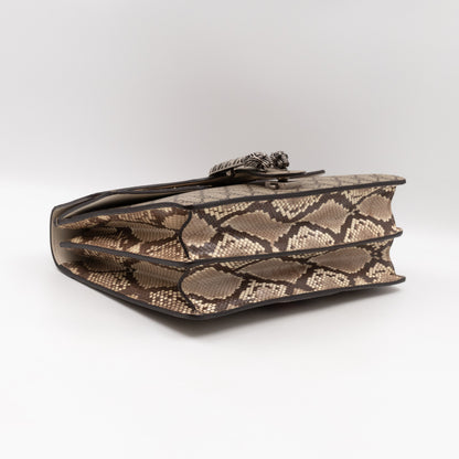 Dionysus Medium GG Supreme Snake Embroidered Python Edge