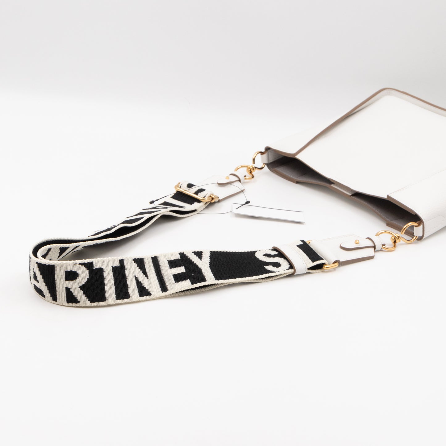 Perforated Logo Mini Crossbody Bag White Leather