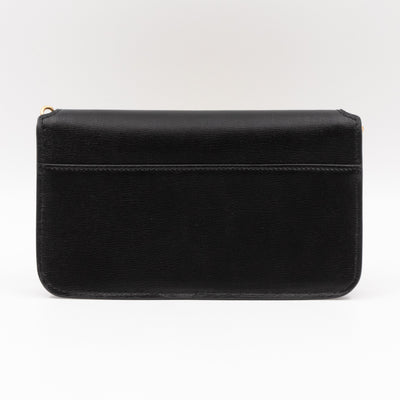 Cassandre Phone Holder Black Smooth Leather