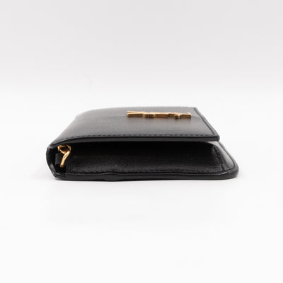 Cassandre Phone Holder Black Smooth Leather