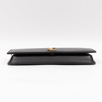 Cassandre Phone Holder Black Smooth Leather