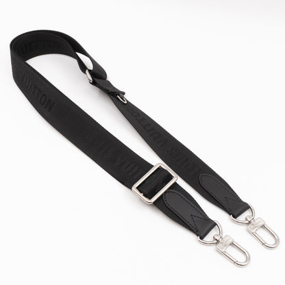 Bandoulière Shoulder Strap Black Jacquard Fabric