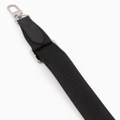 Bandoulière Shoulder Strap Black Jacquard Fabric