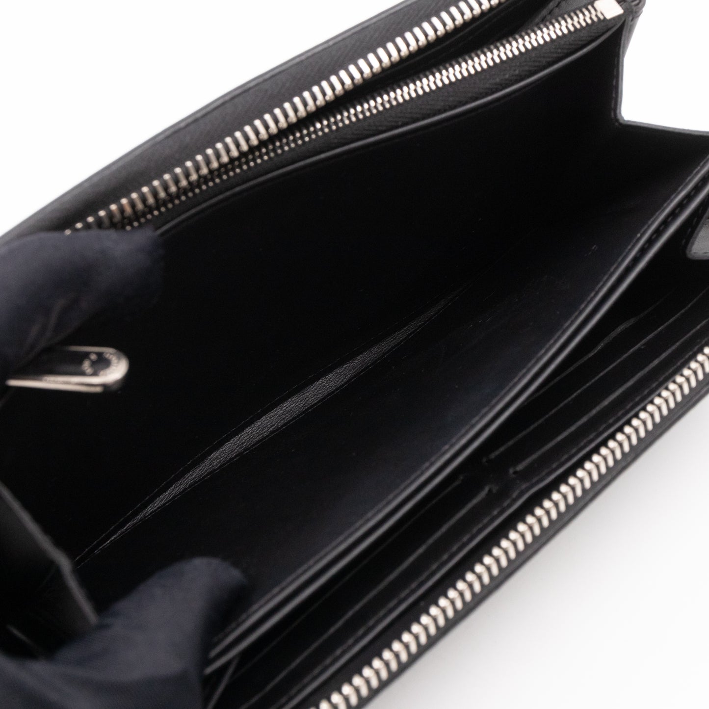 Zippy Wallet Black Mahina Monogram Leather