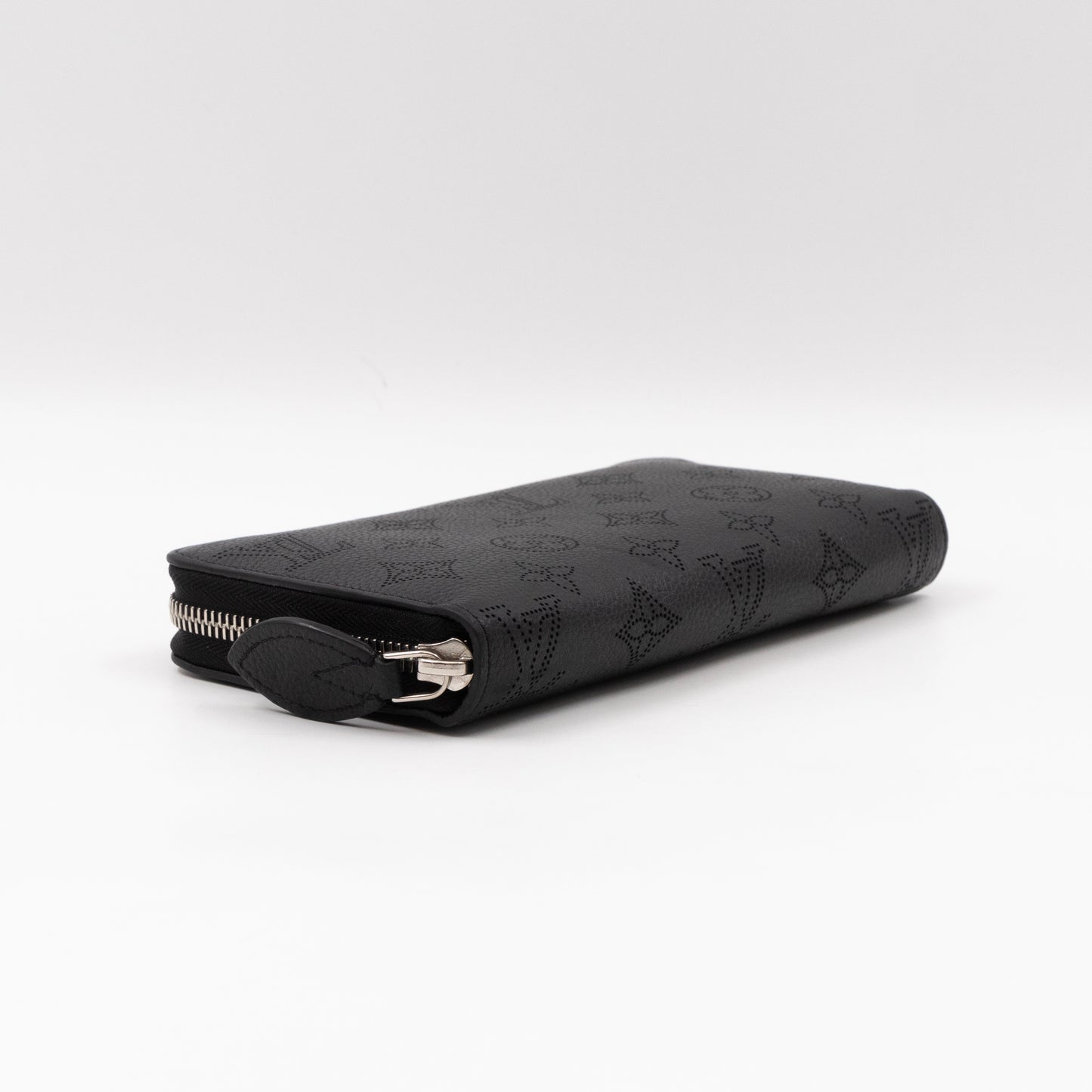 Zippy Wallet Black Mahina Monogram Leather