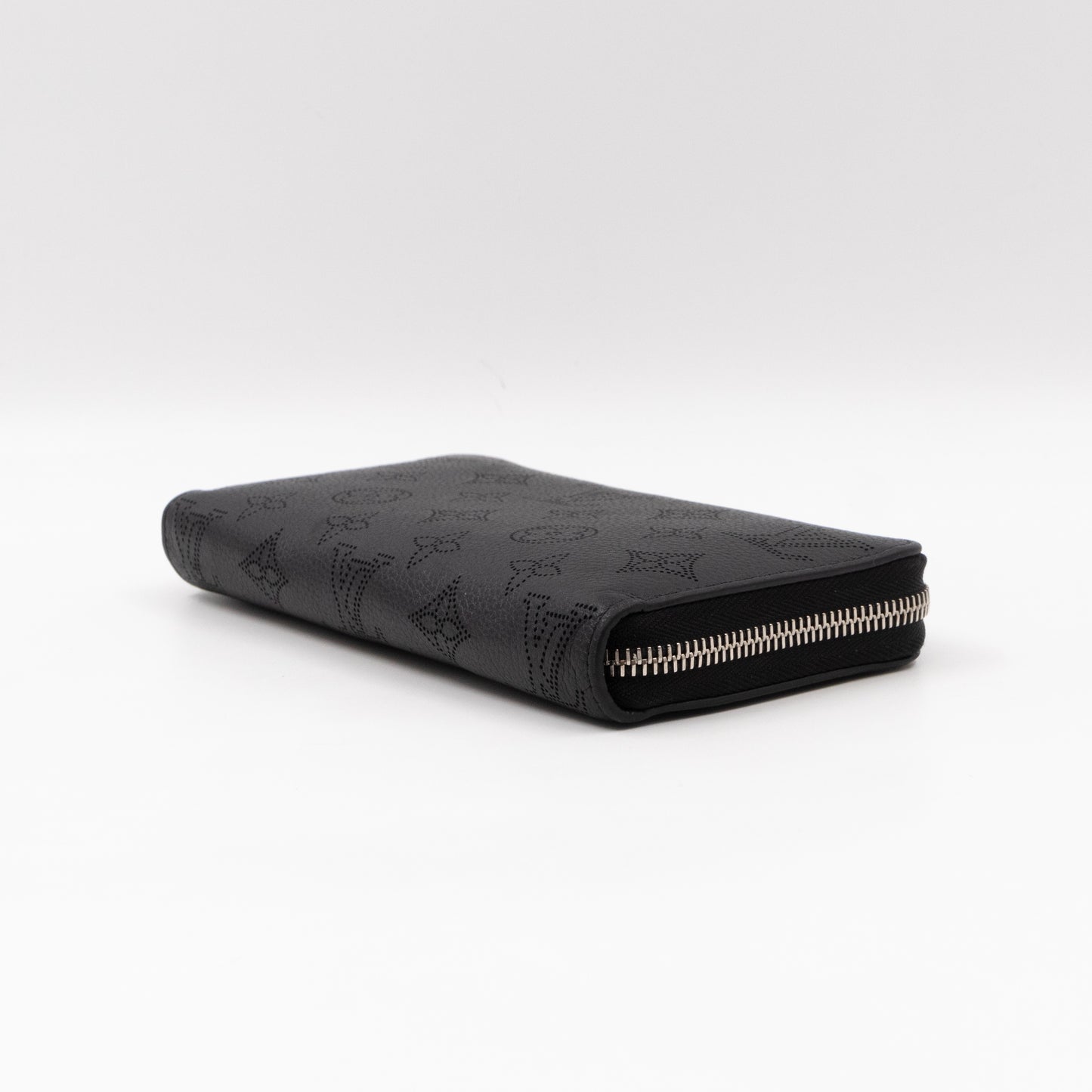 Zippy Wallet Black Mahina Monogram Leather