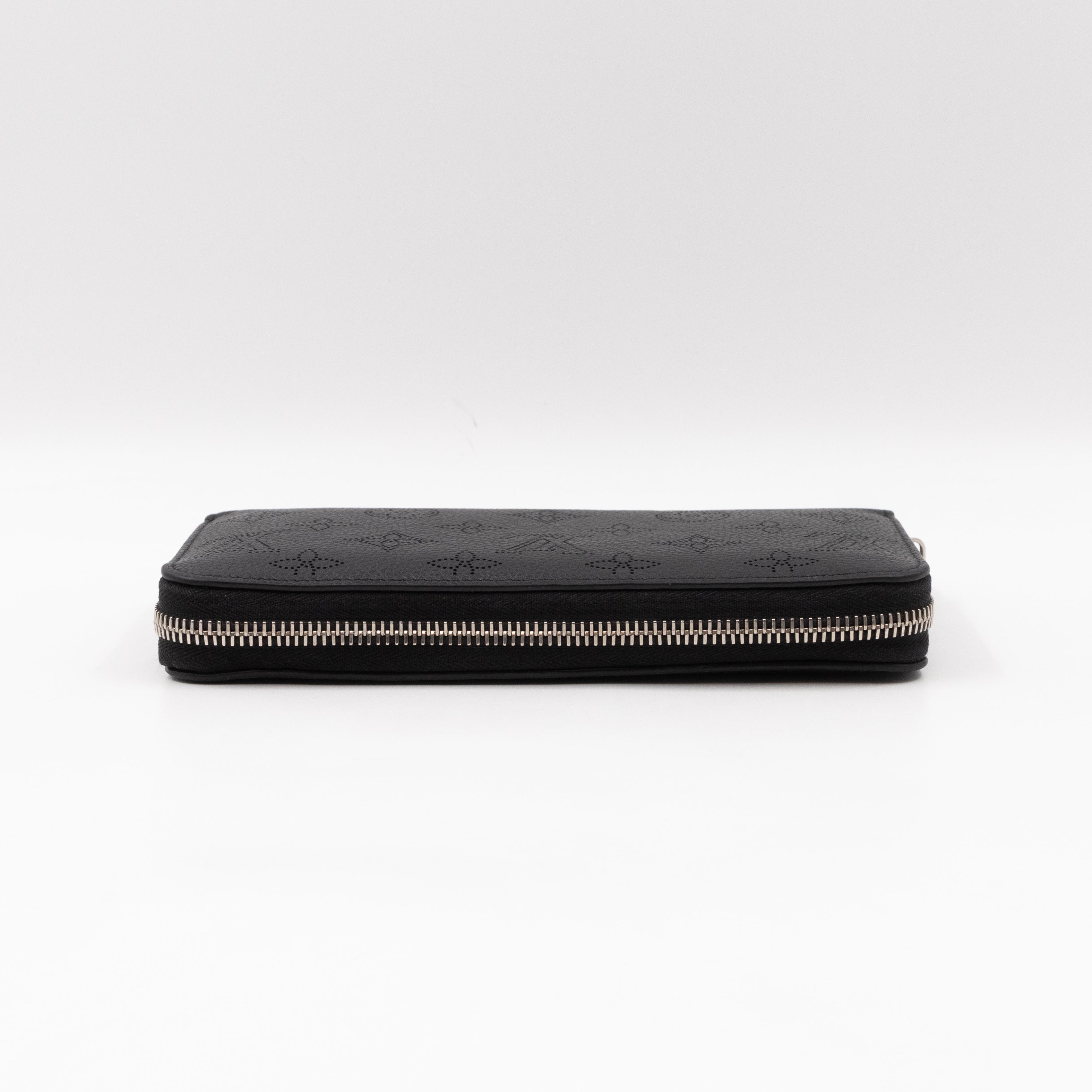 Zippy Wallet Black Mahina Monogram Leather