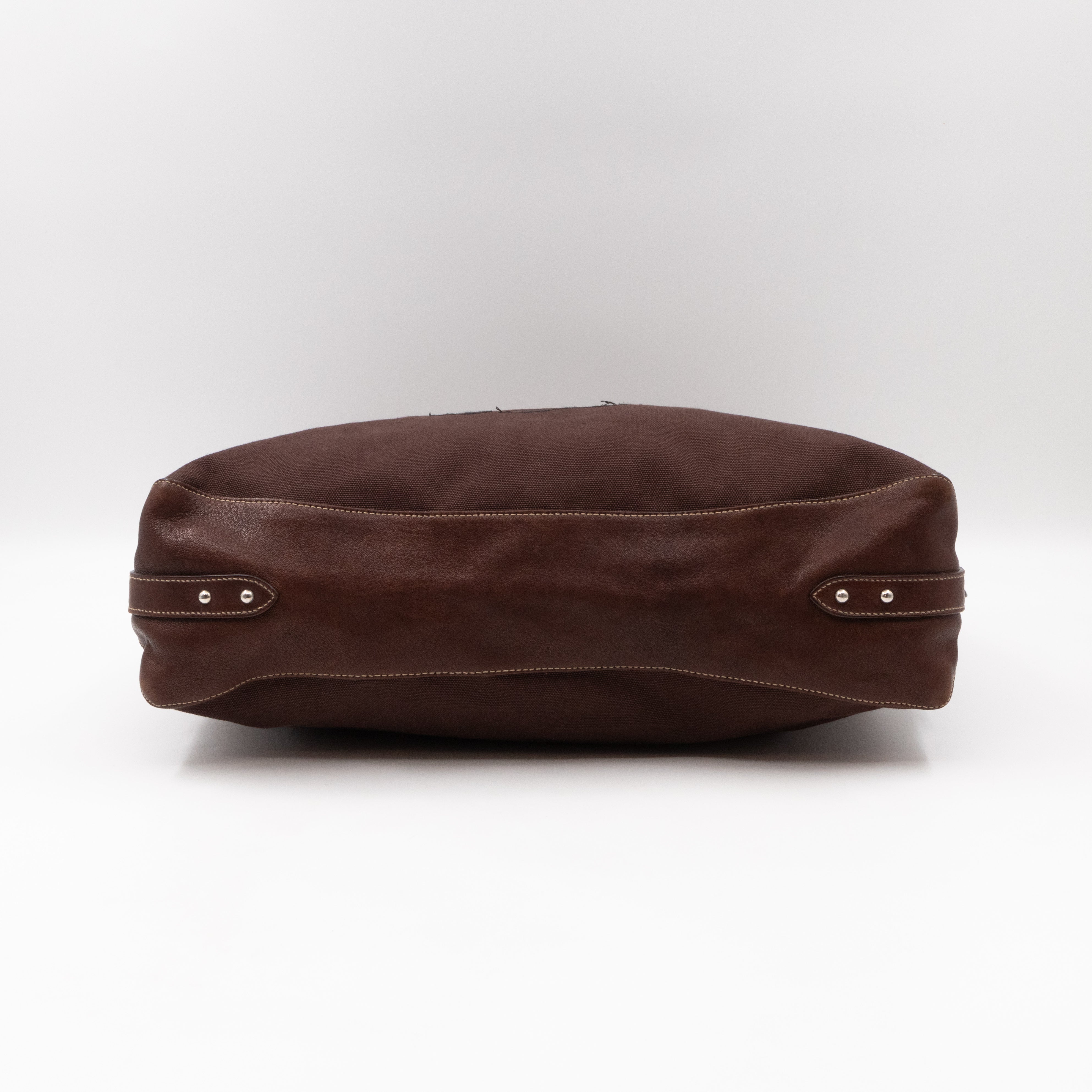 Canapa Hobo Bag Brown Canvas Rope Handle