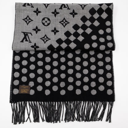 Polkagram Scarf Black