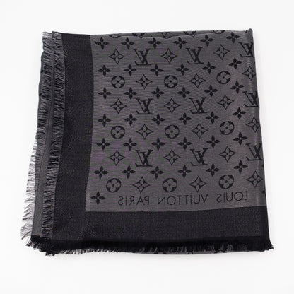 Monogram Shine Shawl Black