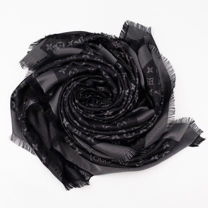 Monogram Shine Shawl Black