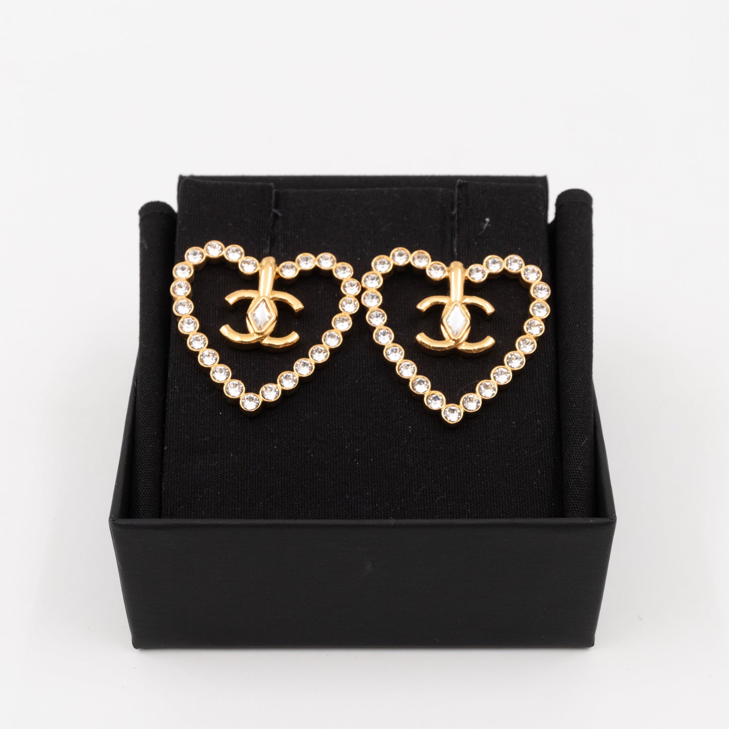 CC in Crystal Heart Earrings