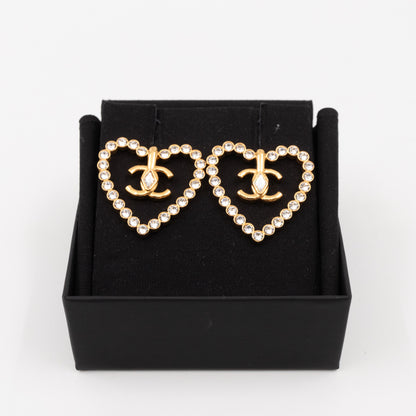 CC in Crystal Heart Earrings