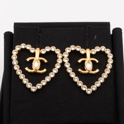 CC in Crystal Heart Earrings