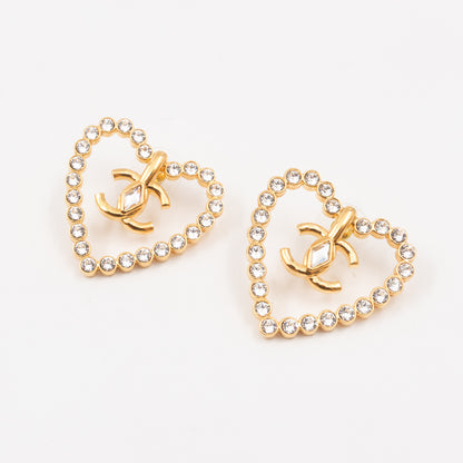 CC in Crystal Heart Earrings