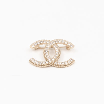 CC Crystal Brooch Light Gold