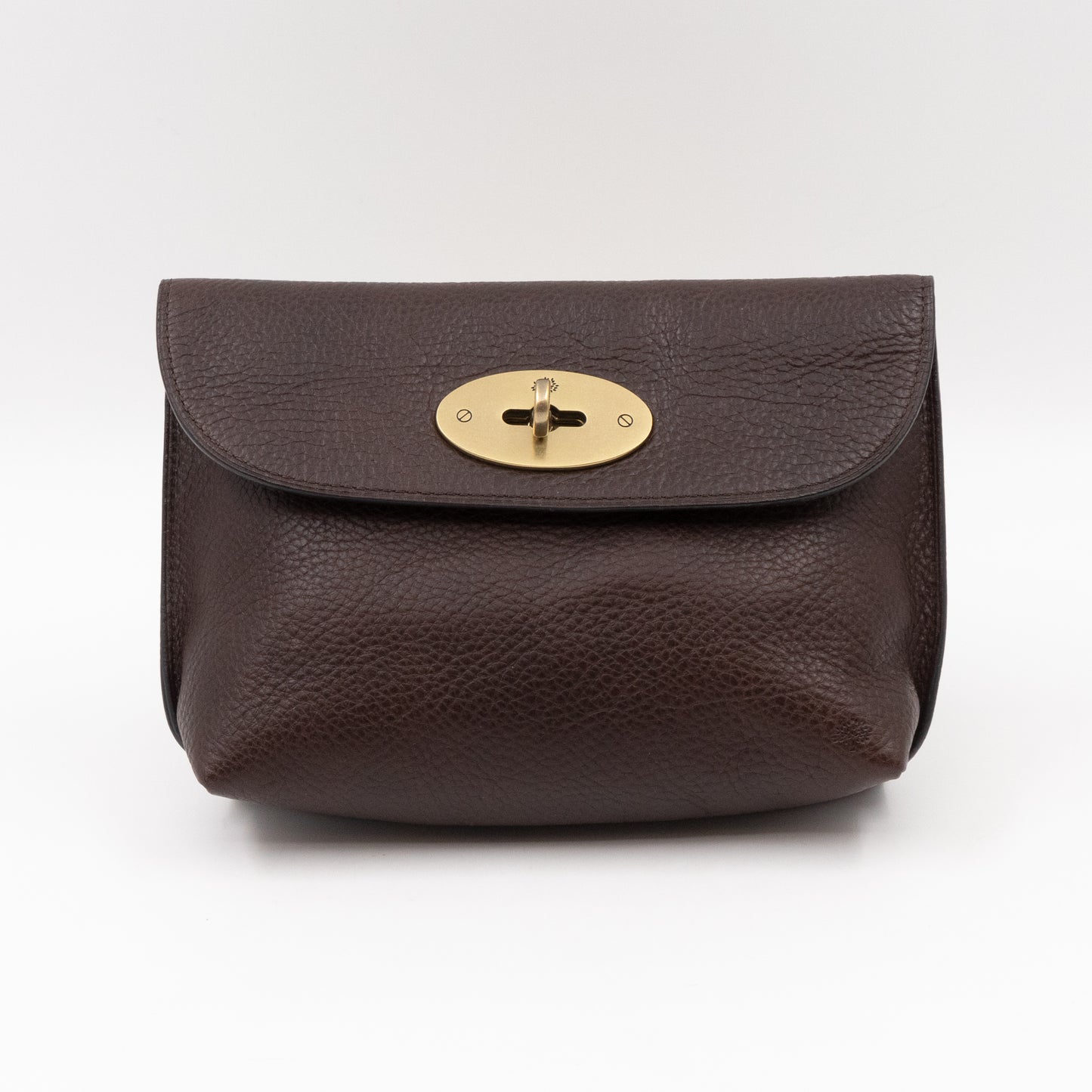 Classic Darley Small Cosmetic Pouch Chocolate Leather