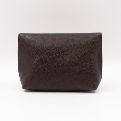 Classic Darley Small Cosmetic Pouch Chocolate Leather