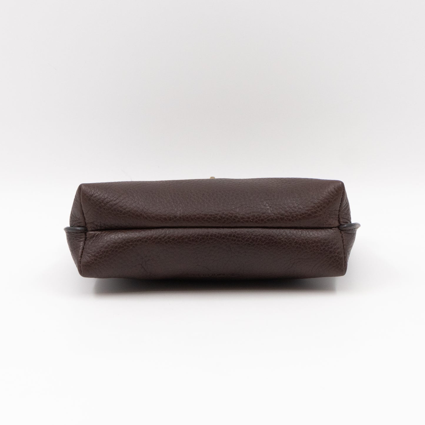 Classic Darley Small Cosmetic Pouch Chocolate Leather