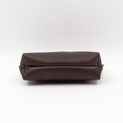 Classic Darley Small Cosmetic Pouch Chocolate Leather