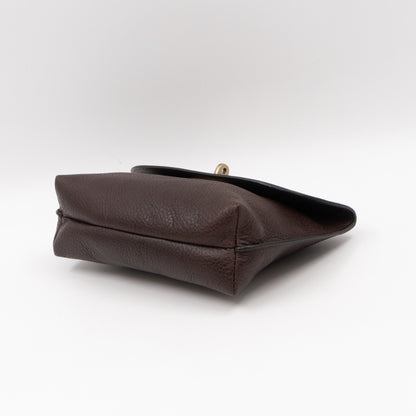 Classic Darley Small Cosmetic Pouch Chocolate Leather