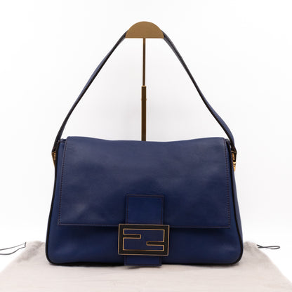 Mamma Forever Baguette Blue Leather