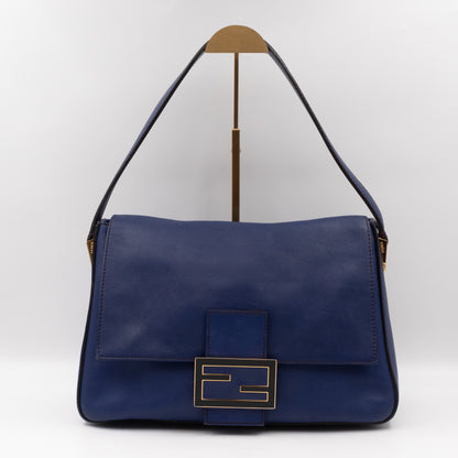 Mamma Forever Baguette Blue Leather