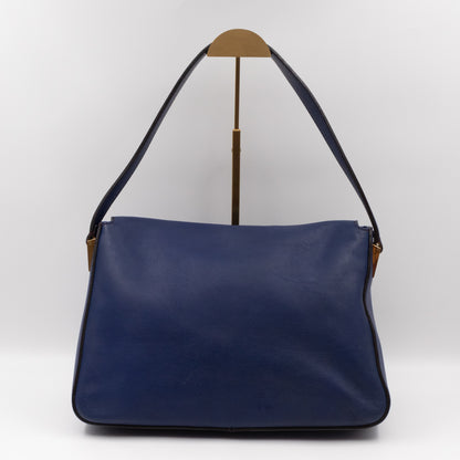 Mamma Forever Baguette Blue Leather