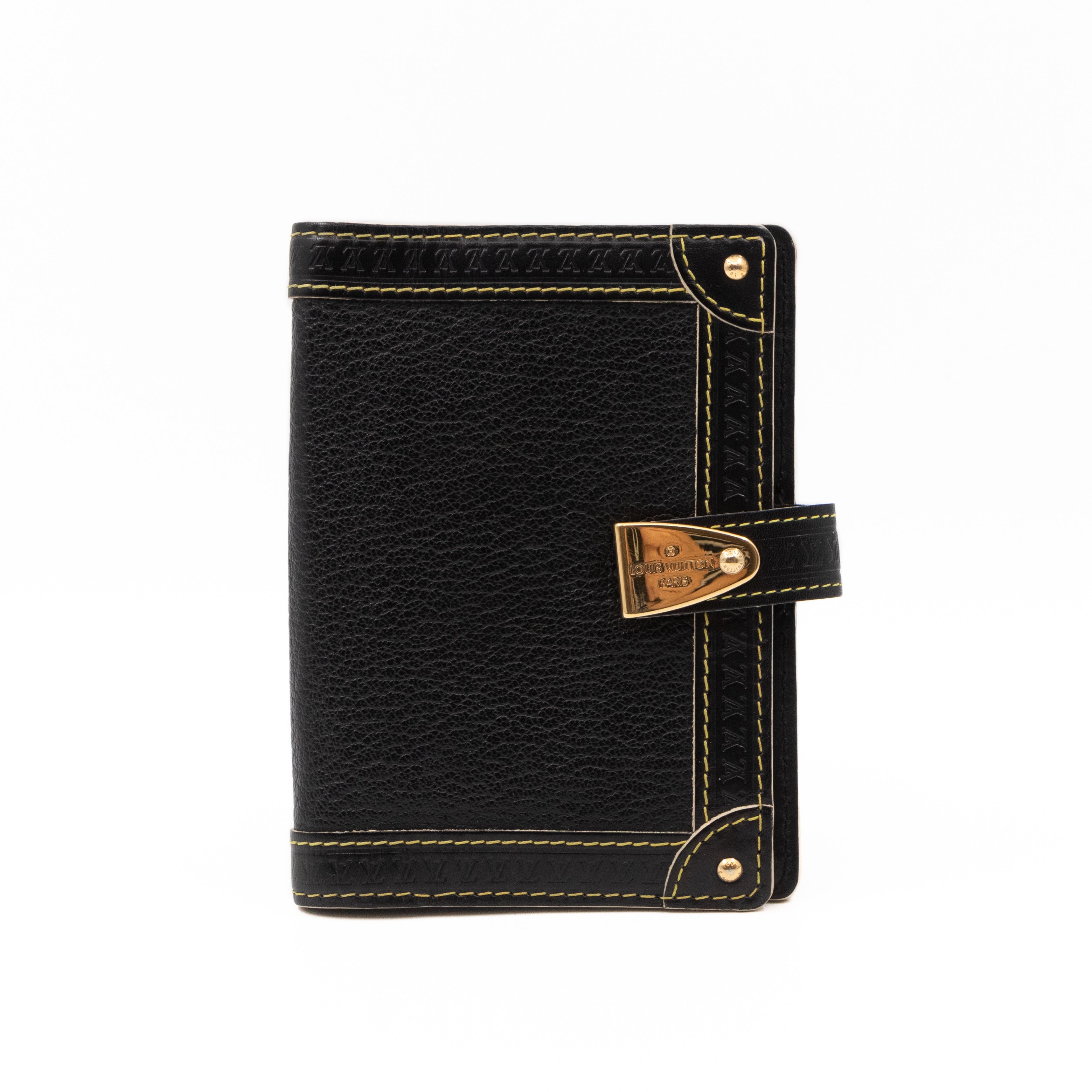 Small Agenda Cover Black Suhali Leather