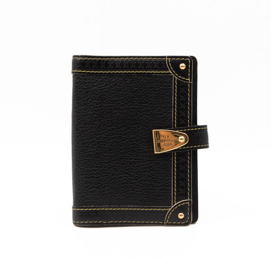 Small Agenda Cover Black Suhali Leather