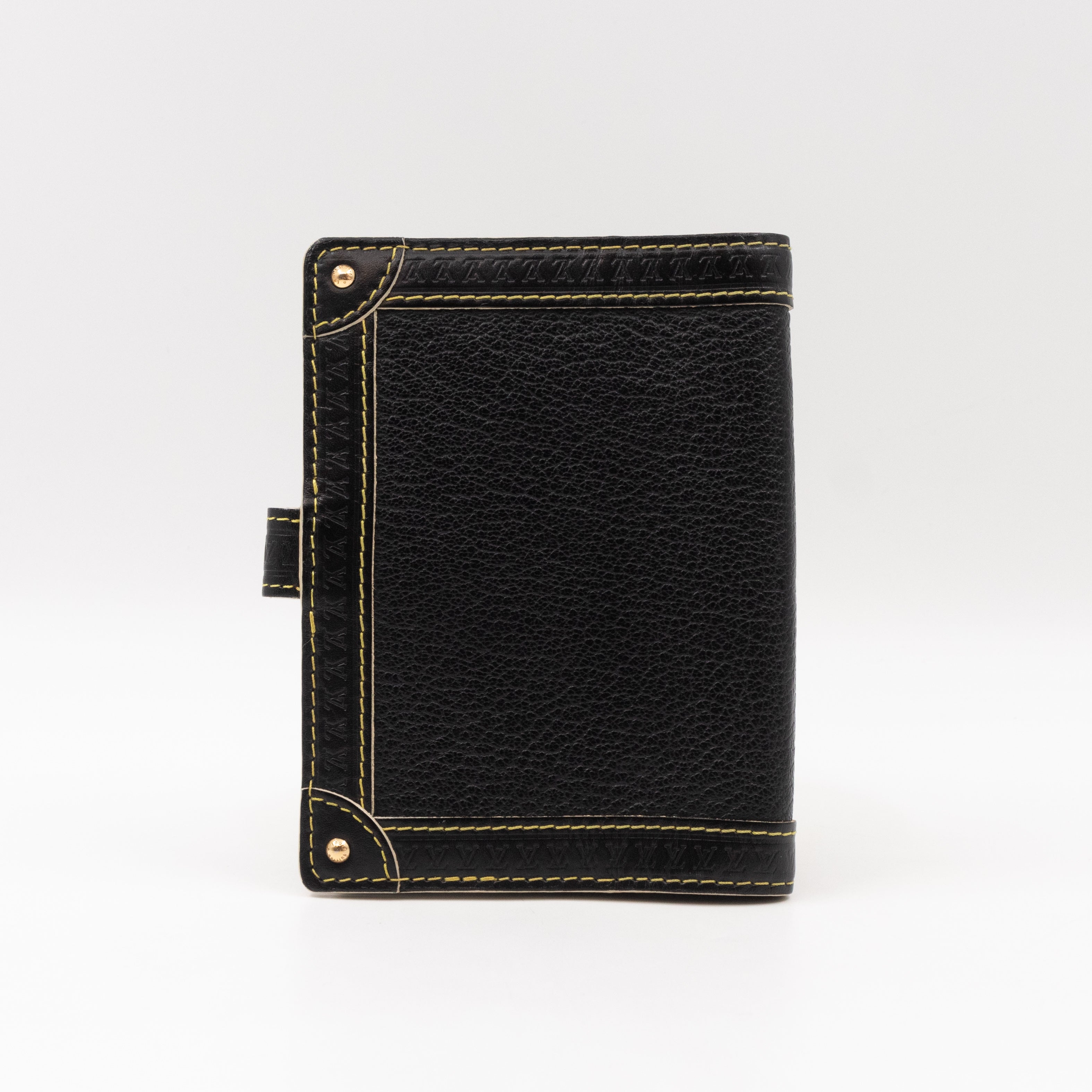 Small Agenda Cover Black Suhali Leather
