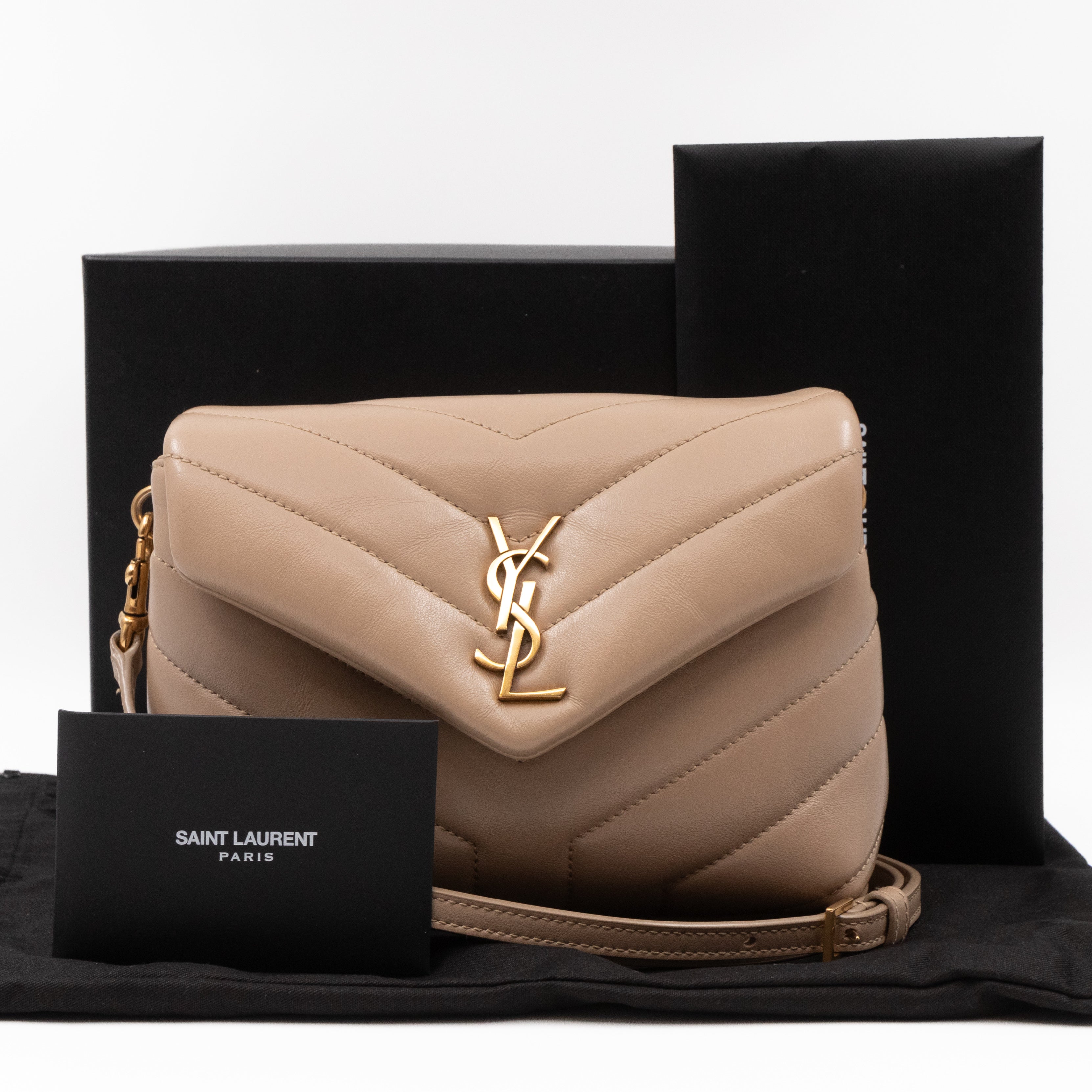 Loulou Toy Dark Beige Leather