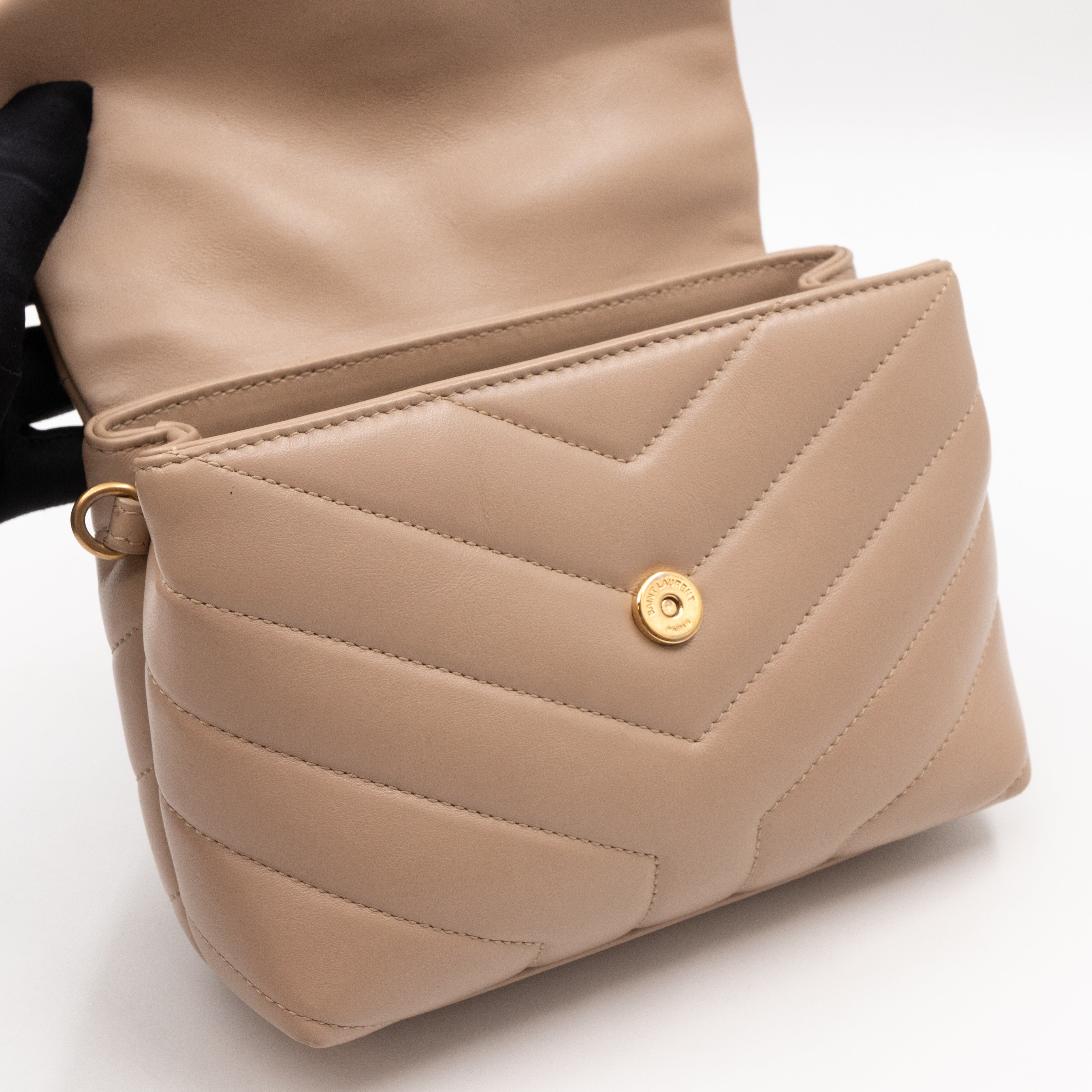 Loulou Toy Dark Beige Leather