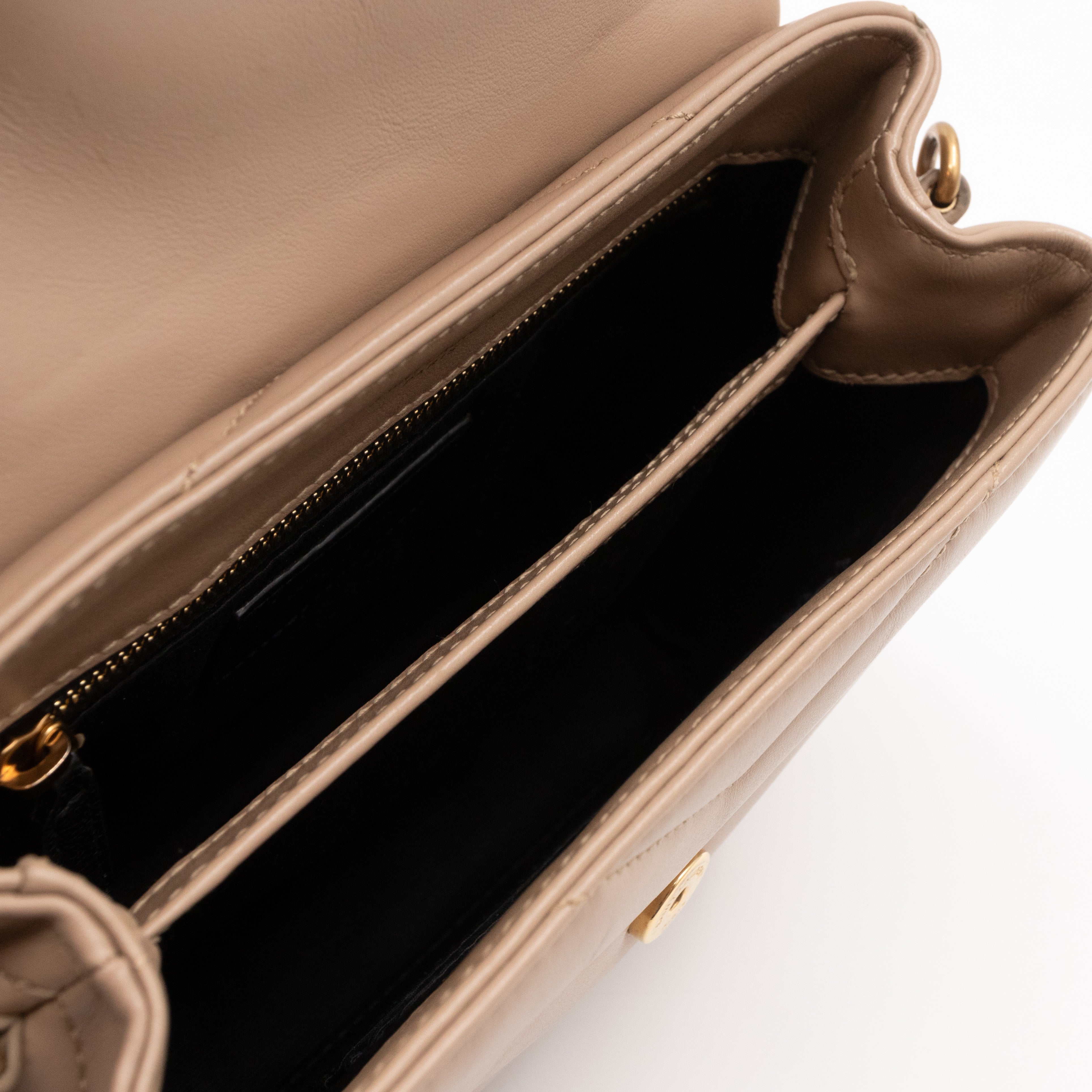 Loulou Toy Dark Beige Leather