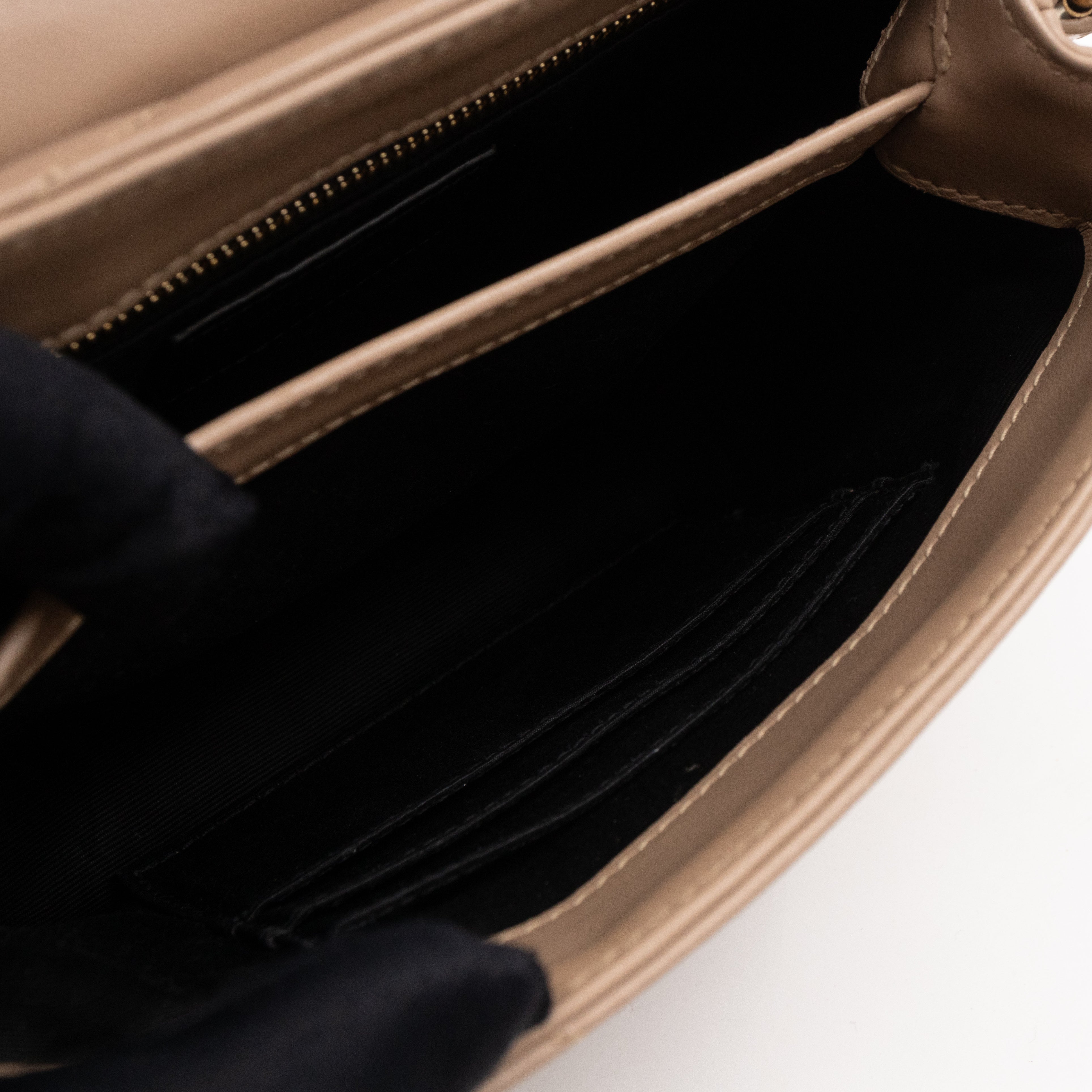 Loulou Toy Dark Beige Leather