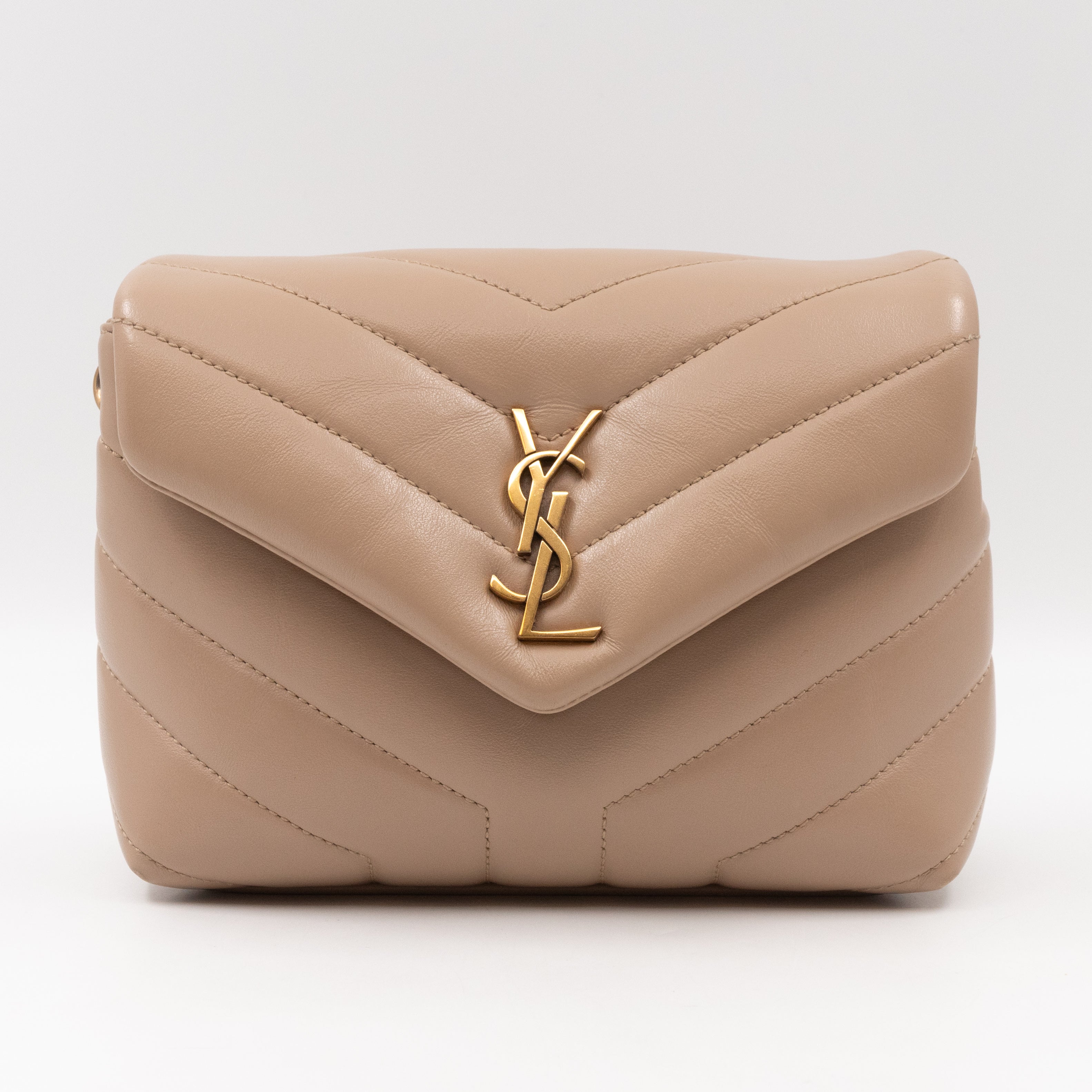 Loulou Toy Dark Beige Leather