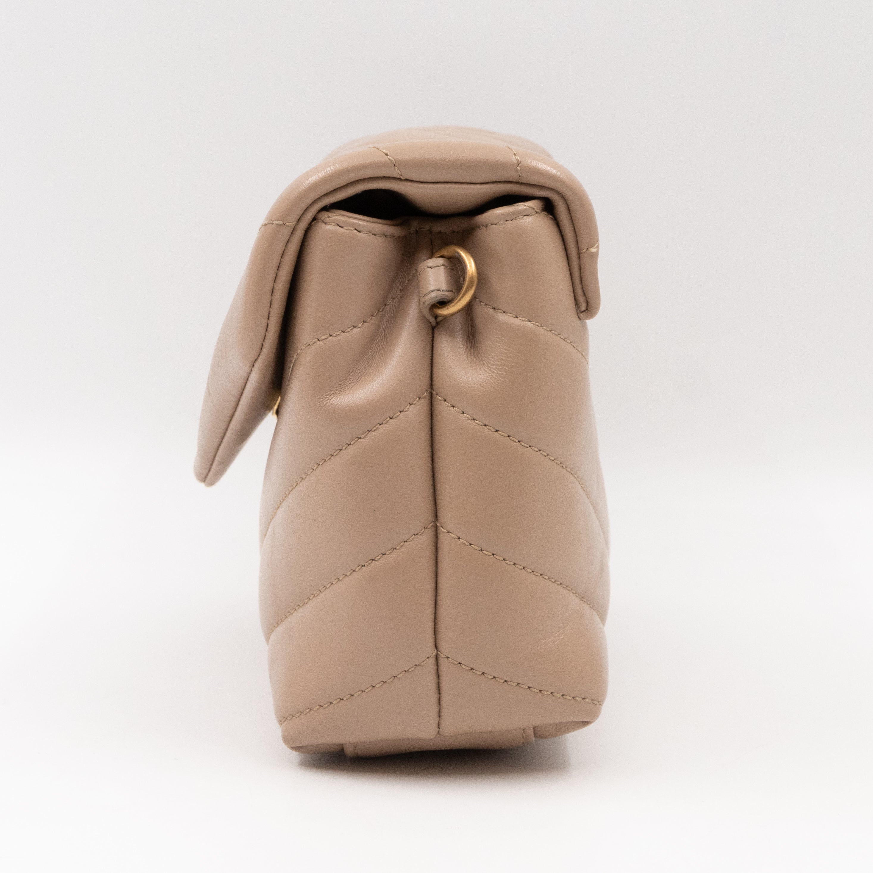 Loulou Toy Dark Beige Leather