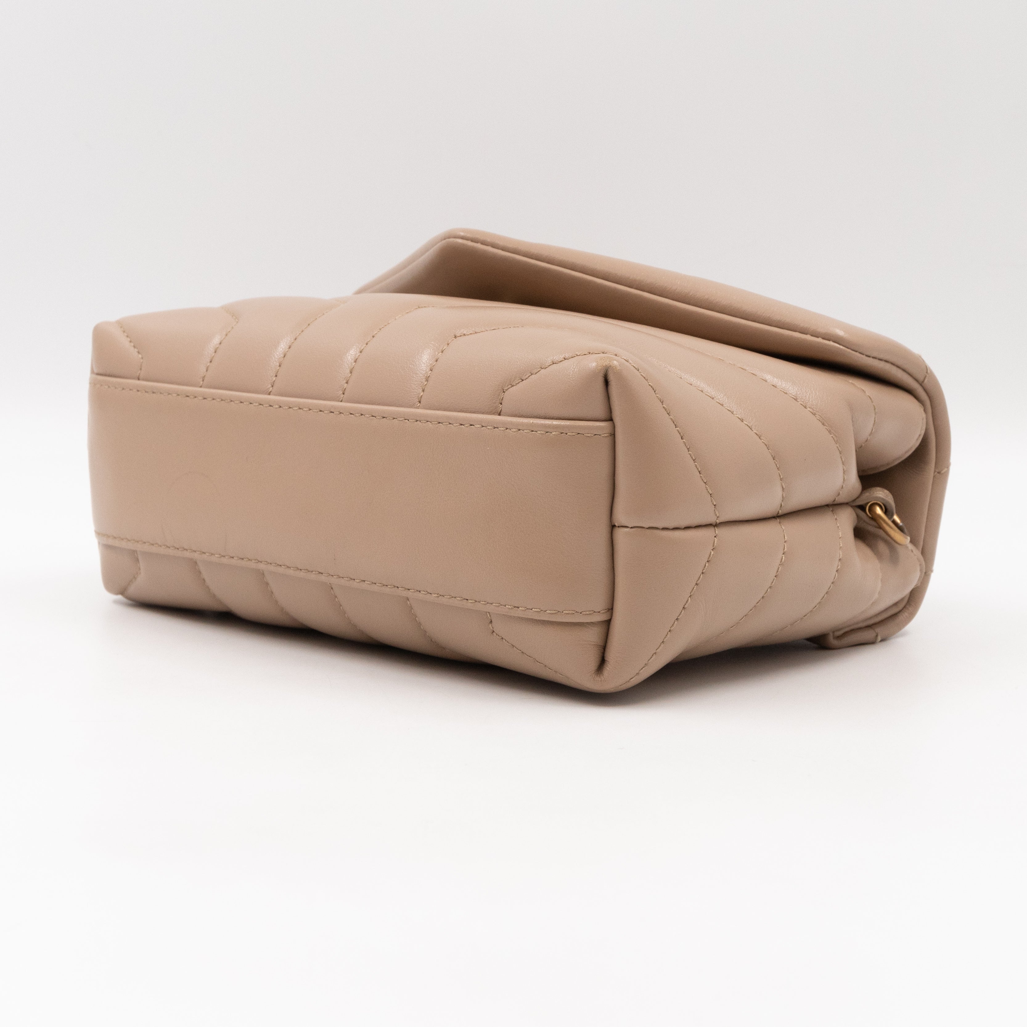Loulou Toy Dark Beige Leather