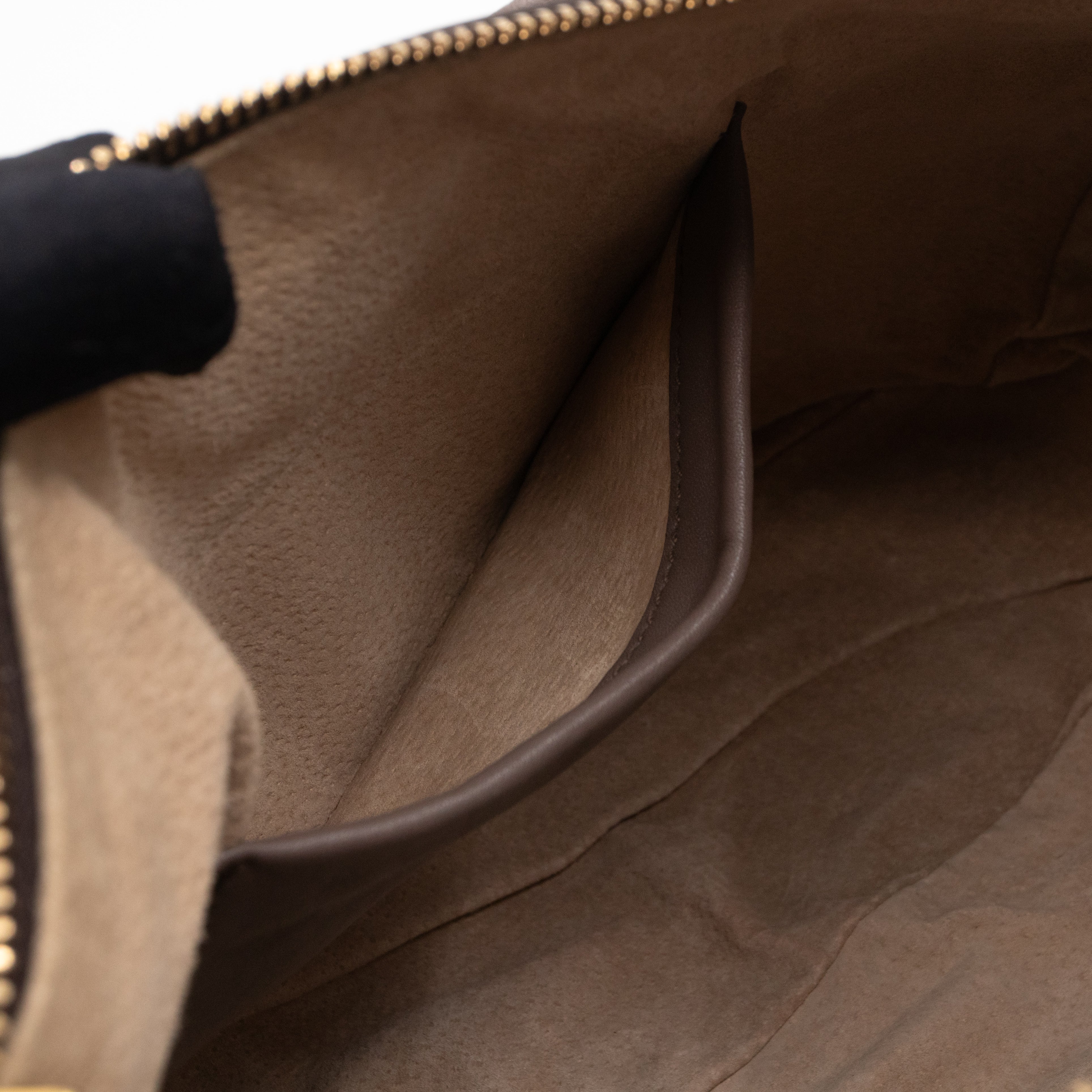 Shoulder Bag Grey Soft Calfskin Leather