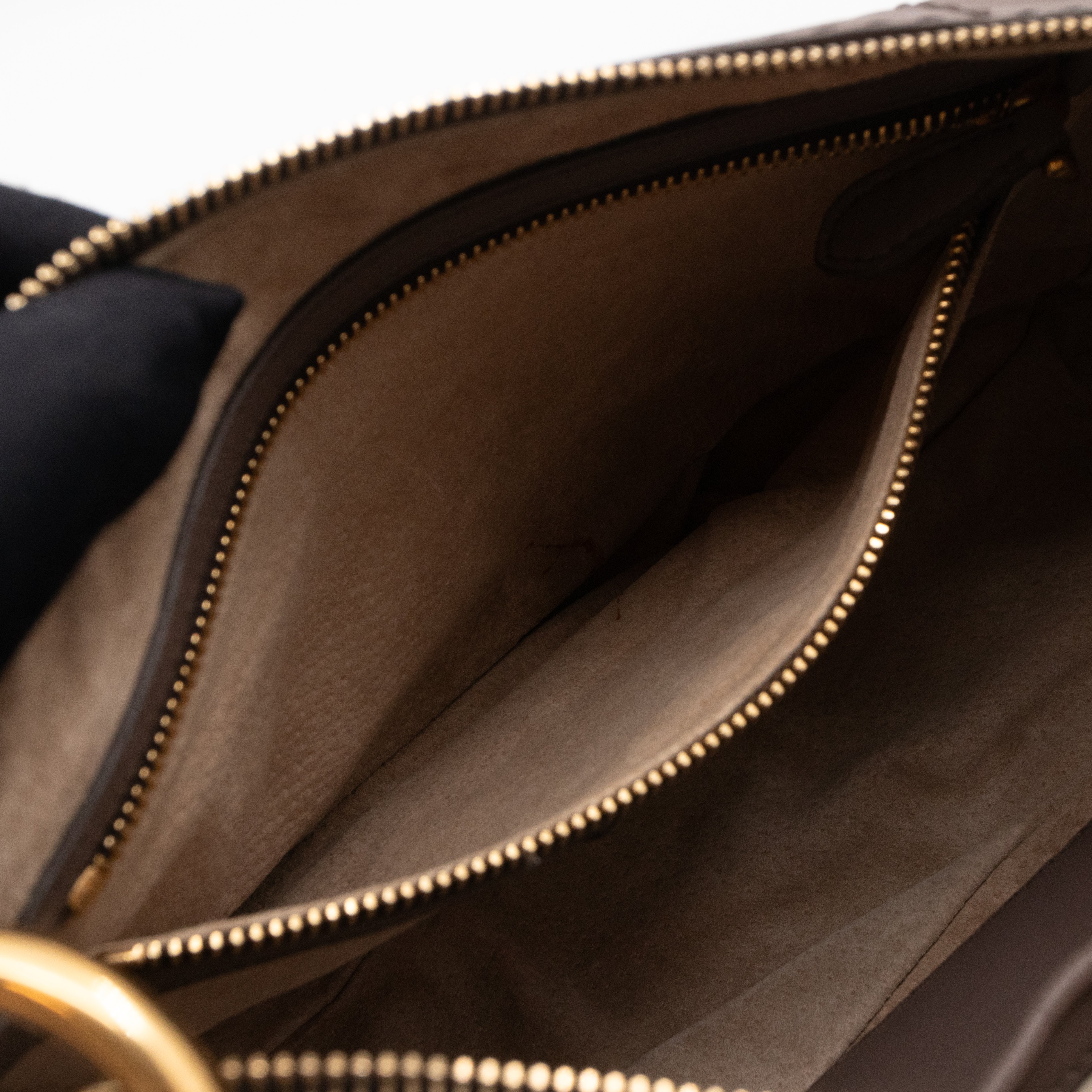 Shoulder Bag Grey Soft Calfskin Leather