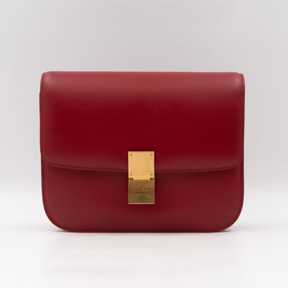 Classic Box Medium Rouge Leather