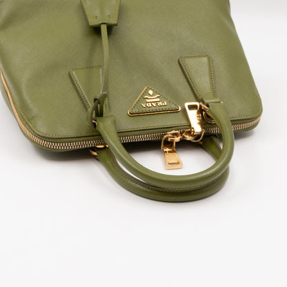 Promenade Small Green Saffiano Leather